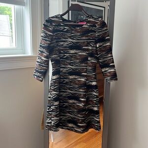 PINKY OTTO Fit and Flare Long Sleeved Dress Small